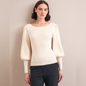Inwear ribbed cream puff long sleeve, size XL